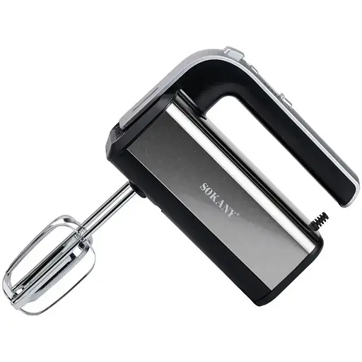 Ручний міксер Sokany CX-6651 з насадками для тесту 5 швидкостей 800Вт Сірий - фото 6