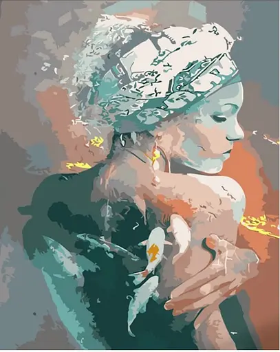 Набор для росписи по номерам Женская нежность, Strateg, 30x40 см, SS6772