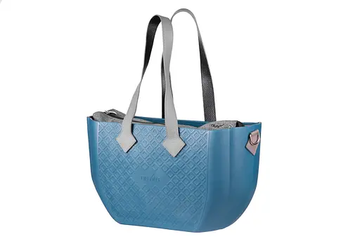 Сумка MyMia ручки кожа, коврик, ремни для коляски, сине-серый Nuvita det0018664 - фото 2