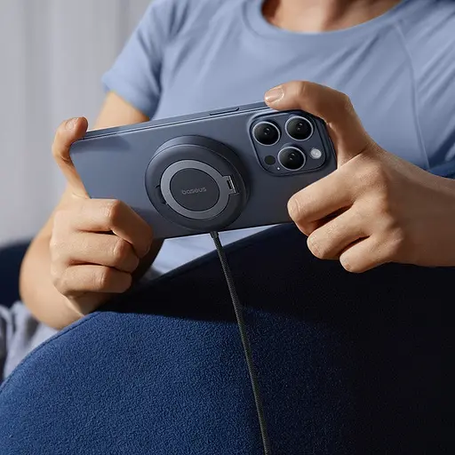 Бездротовий зарядний пристрій Baseus Simple mini4 Qi2 15W (P10273300121-01) чорний - фото 8