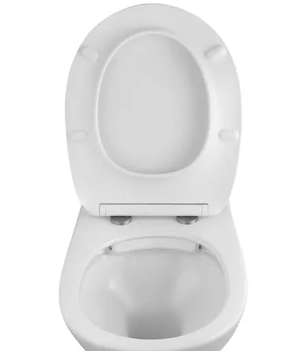 Унитаз подвесной безободковый Kroner KRP-A534UF Rimless 410х355х555 мм, сиденье Slim Duroplast/Soft-close/Quick relase (CV031644) - фото 4