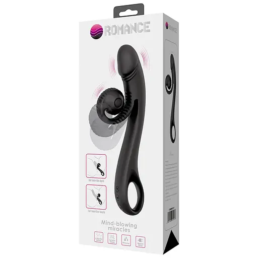 Вібратор Pretty Love Romance Beau Snail 23 см (чорний) - фото 17