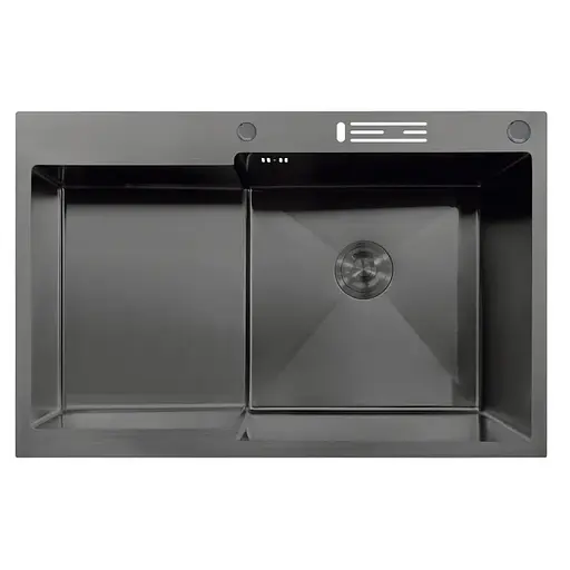 Кухонна мийка Mixxus MH7849R-HK Nano-Black MX1938, Графит - фото 1