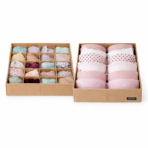 Набір органайзерів ORGANIZE  для нижньої білизни 2 шт (беж) - фото 2