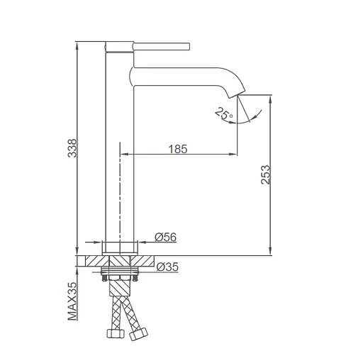 Змішувач для умивальника Gappo G1006-26 - фото 5