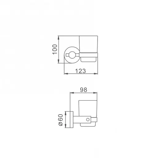 Стакан с держателем для зубных щеток Frap F30106 - фото 2