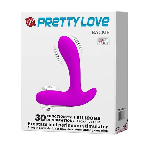 Масажер простати Pretty Love Backie Prostata Stimulator, 12.5 см фіолетовий - фото 6