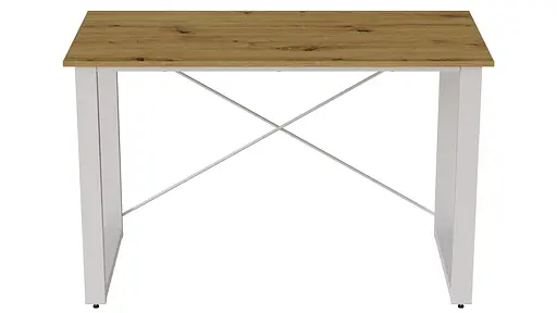 Письмовий стіл Ferrum-decor Драйв 750x1000x700 Білий метал ДСП Дуб Артізан 16 мм (FRD-103169) - фото 2