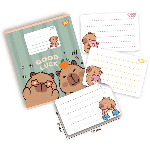 Наліпки на зошити Yes Капібари 8 шт. (955532) - фото 3