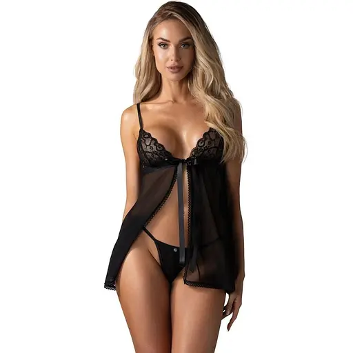 Комплект Obsessive Blomentis XL/2XL чорний