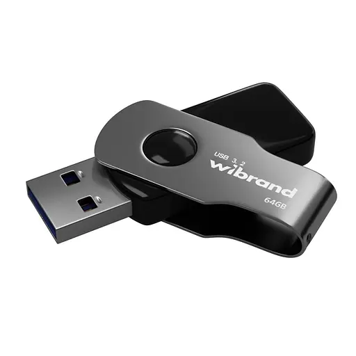 Флэш-накопитель Wibrand USB 3.2 Gen1 Lizard 64GB черный - фото 3