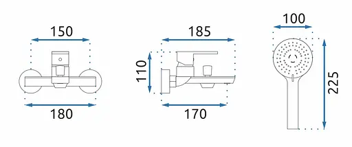 Смеситель для ванны Rea Flip настенный хром REA-B2002 Хром - фото 5