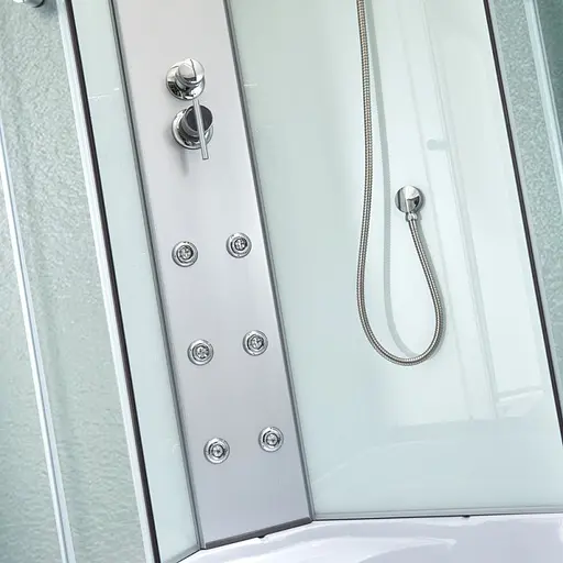 Гидромассажный бокс Lidz Tani SBM90x90.SAT.HIGH.FR Frost, Хром матовый, матовый, хром матовый - фото 3