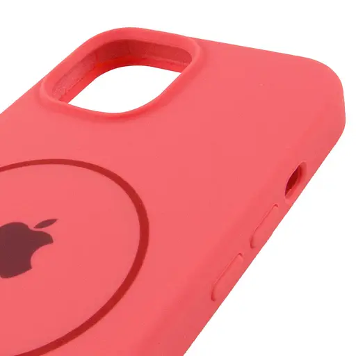 Чехол Silicone Case Full Protective AA with MagSafe для Apple iPhone 14 Plus 6.7 Арбузный/Watermelon red - фото 4