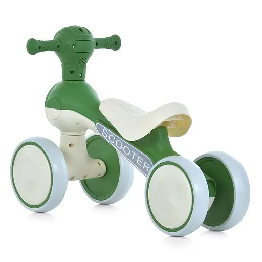 Каталка-толокар Bambi M 5729-5 - мотоцикл з інтерактивними ефектами та багажником, зелений - фото 5