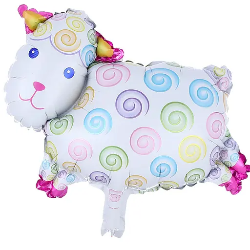 Большие гелиевые шары Овечка, надувные фольгированные воздушные фигуры для праздника, 46x30 см