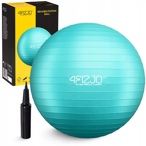 М'яч для фітнесу (фітбол) 4FIZJO 65 см Anti-Burst Mint (P-5905973404761) - фото 1