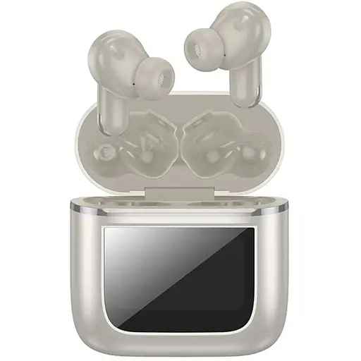 Бездротові навушники Borofone BW67 Gorgeous true wireless ANC+ENC noise reduction touch screen BT headset Champagne Gold - фото 1