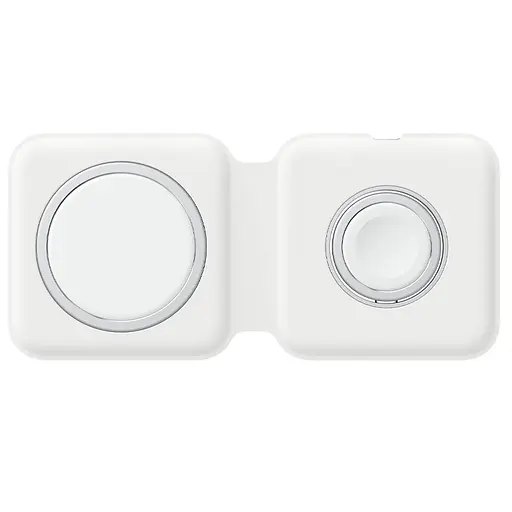 БЗП Wireless Charger with Magsafe 2in1 for Apple (AAA) (box) White