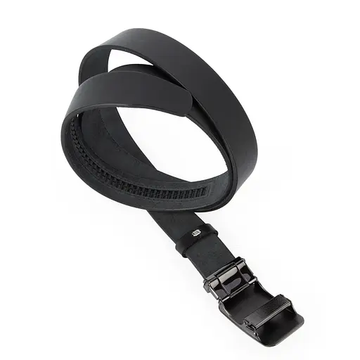 Ремінь шкіряний чоловічий на автоматі SF-3426 (135 см) чорний - фото 4