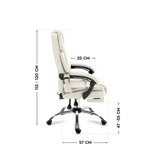 Крісло офісне Markadler Boss 6.0 Beige з масажем - фото 8