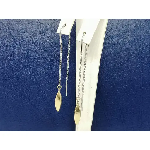 Золоті сережки-протяжки Столична Ювелірна Фабрика. 106753БЖ - фото 3