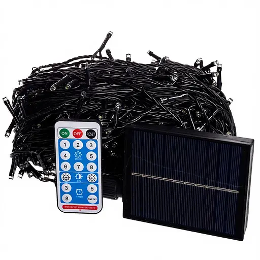 Новорічна гірлянда вулична GarlandoPro 50 м 500 LED на сонячних батареях Синій SB500L50MBBL - фото 2