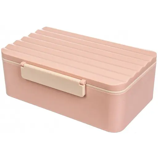 Ланч-бокс Laprida з паличками 900 мл рожевий (64-019)