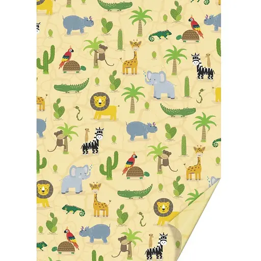 Папір з малюнком "Дикий світ" двосторонній 21х29,7см 300г/м2 Heyda