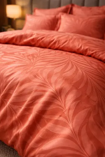 Комплект постільної  білизни євро 200х220  Premium сатин теракотовий TC303376155 - фото 2