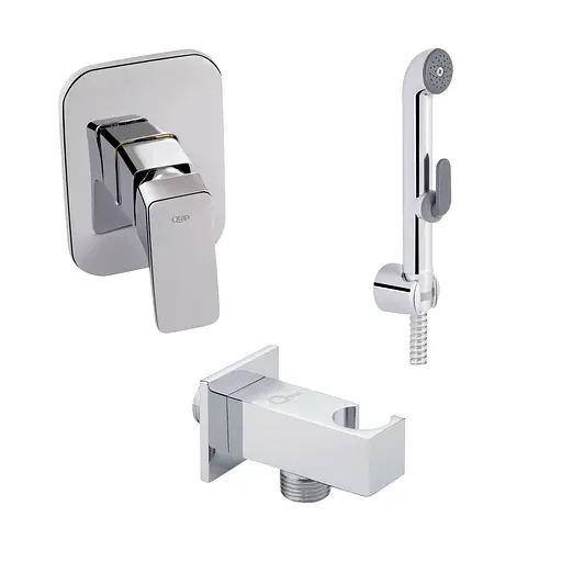 Набір гігієнічного душу прихованого монтажу Qtap Namesti Chrome SD00053673, Хром - фото 1
