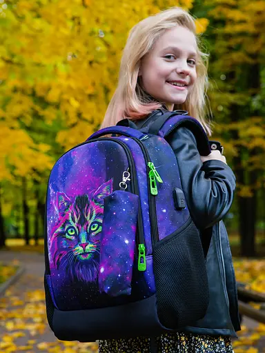 Школьный подростковый рюкзак фиолетовый для девочки Winner / SkyNamе 57-26 для старшеклассников - фото 13