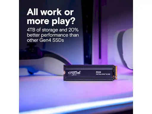 SSD накопичувач Crucial P310 2 TB для PS5 PCIe Gen4 NVMe M.2 2280 (CT2000P310SSD5) - фото 4