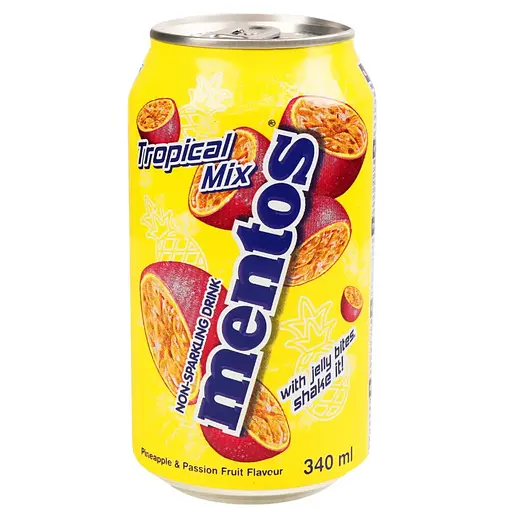 Напиток Mentos Tropical Mix газированный безалкогольный 0.34 л