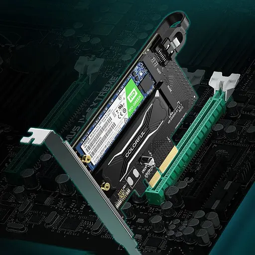 Контроллер плата расширения Ugreen CM302 M.2 M-Key+M.2 B-Key to PCI-E 3.0 х 4 Expansion Card (70504) - фото 7