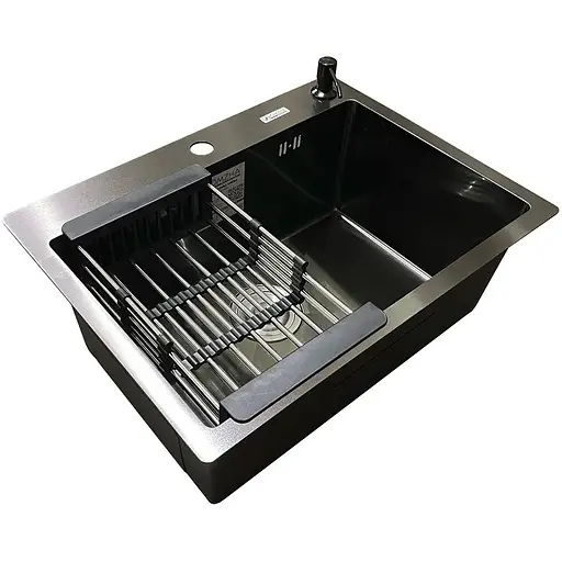 Кухонна мийка Romzha Arta U-550S BL - фото 5