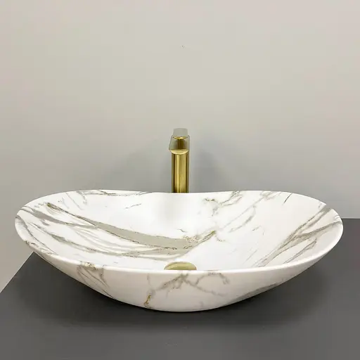 Умивальник VBI Turin лава матовий накладний VBI-011511, Мармур - фото 3