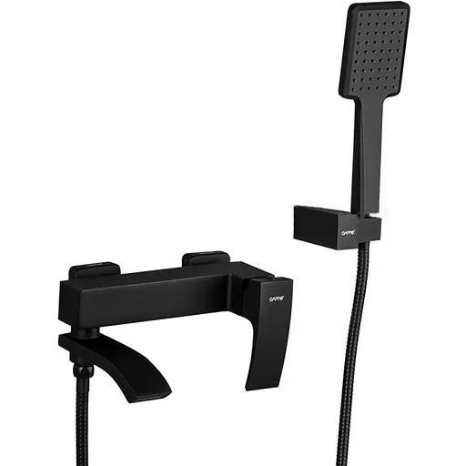 Смеситель для ванны однорычажный короткий гусак латунь Ø35 черный Gappo 1/4 G3207-6 Черный матовый - фото 1
