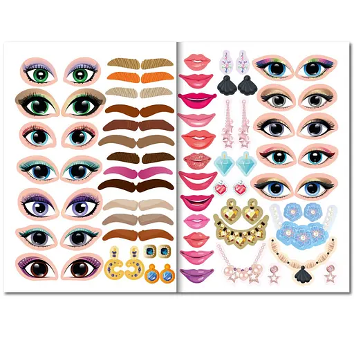 Детская книжка с наклейками студия красоты "Make up accesories" РМ-76-01 - фото 2