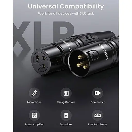 Аудiоконектор Ugreen AV162 Cannon Female Connector (UGR-80440) - фото 2