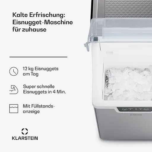 Льодогенератор Klarstein Wallberg Nugget Ice Maker 12 кг/24 год (10045386) - фото 3