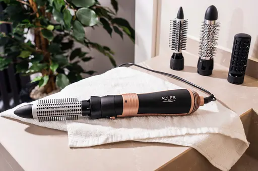 Стайлер Adler AD 2022 black 1000Вт/ темп.режимів-2/ Cool shot/ насадок-6/ дорожній футляр - фото 7