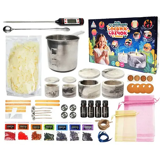 Набор для изготовления соевых свечей Maxi Alexes SSM-002 в кашпо - фото 1