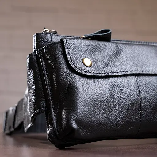 Чоловіча шкіряна сумка-бананка Vintage 23,5х14х2 см sum0012912 - фото 5