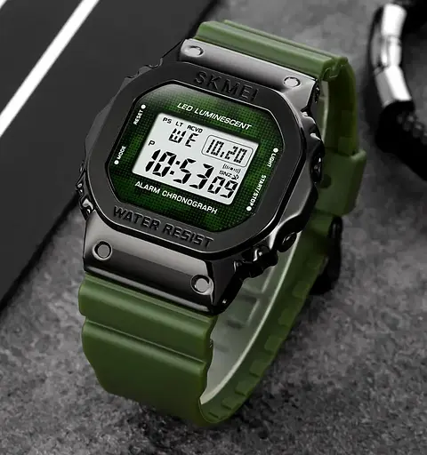 Чоловічий наручний спортивний годинник Skmei 1851 Зелений - фото 4