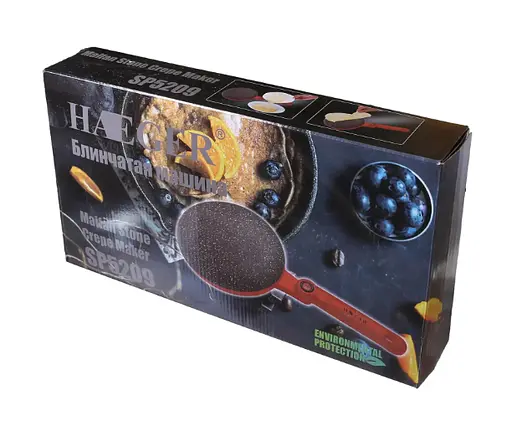 Антипригарная блинница сковорода для блинов омлета оладий HAEGER HG-5209 20 см мельничная сковорода - фото 4
