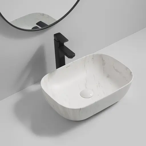 Умивальник накладний Mixxus Premium Diverse-0112 marble 455x325x135 мм MP6543, Мармур - фото 8