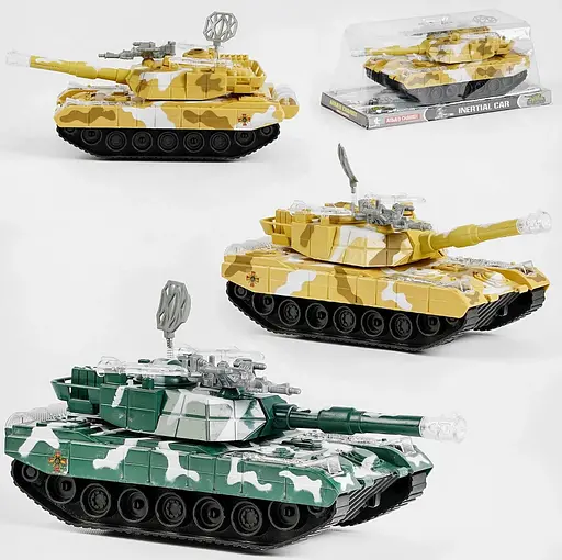 Танк M 1 A2-C "Armed Chariot", инерция, трещетка, в слюде (6990580110067) МИКС - фото 3