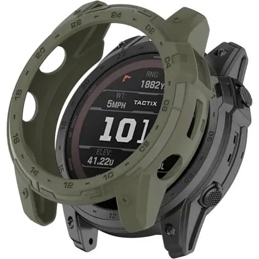 Чехол-бампер DK для Garmin Tactix 7 Силикон Outlines (015830) (green)