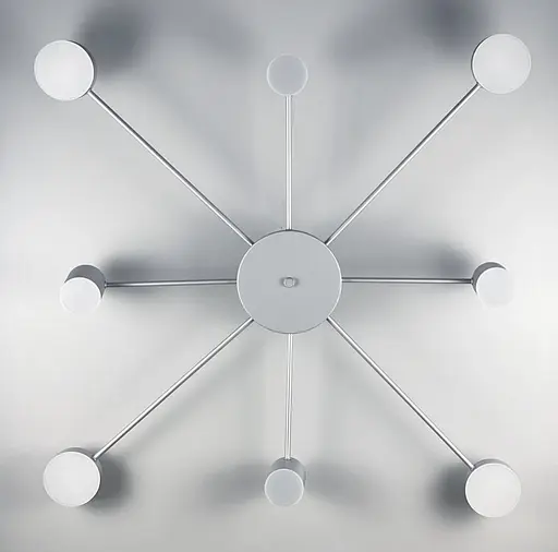 Стельовий світлодіодний світильник срібного кольору Line.F DE 34/8 CR - фото 3